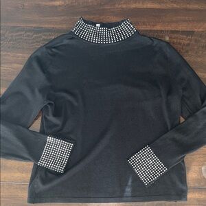 Cute rhinestone sweater